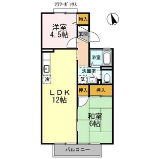 ハートランド B棟【B202号室】の間取り