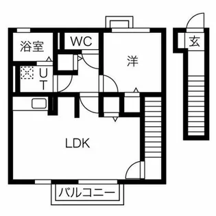 ピクシーヒルズ北平野【201号室】の間取り