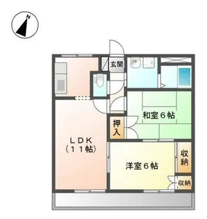 ノーブルハイツ【206号室】の間取り