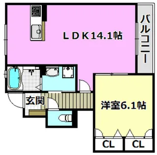 グランコート TMT【106号室】の間取り