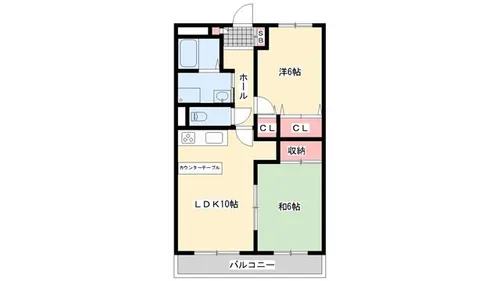 パルシャス香呂【203号室】の間取り
