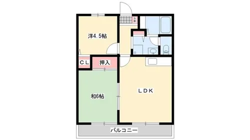 クレール香呂【1階】の間取り