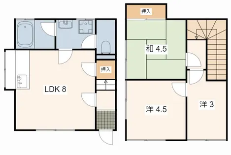 兵庫県神崎郡市川町西川辺【一戸建】の間取り