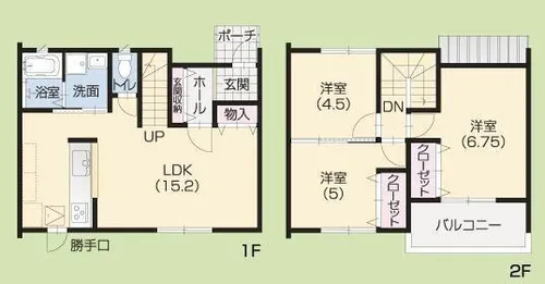ラシック勝原【C-1号室】の間取り