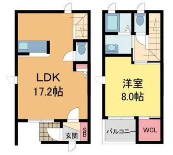フラッツ宝塚【103号室】の間取り