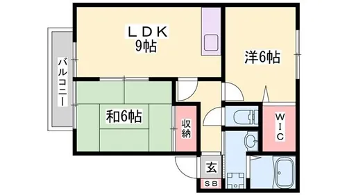 ヴィラ・レグルス【105号室】の間取り