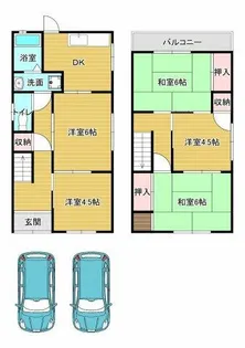 大阪府河内長野市菊水町【一戸建】の間取り