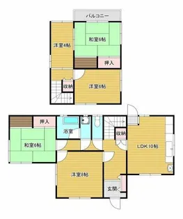 大阪府河内長野市楠ケ丘【一戸建】の間取り