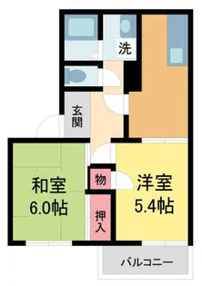 フレグランス宝塚I【203号室】の間取り