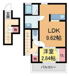 ティエラ逆瀬川【2階】の間取り