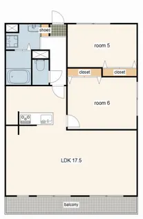 ファンド香呂【2階】の間取り