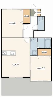 トラミッドヴィラ花田【1階】の間取り