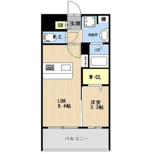 LIBTH竹下【3階】の間取り