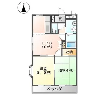 エクセルコート【202号室】の間取り