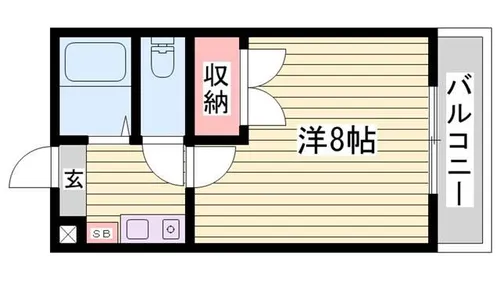 casa北条【202号室】の間取り