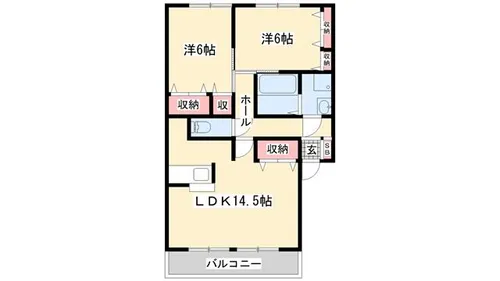 ラティルス【2-201号室】の間取り