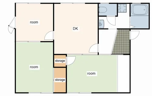 タウニィ津市場【0101号室】の間取り
