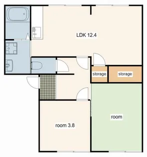 タウニィ高岡【B102号室】の間取り