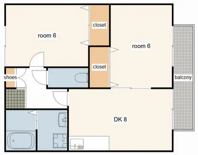フォレストベイス広瀬【C107号室】の間取り