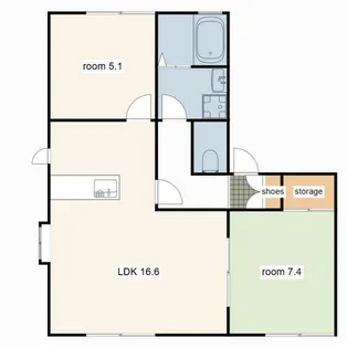 ディアス三木【2階】の間取り