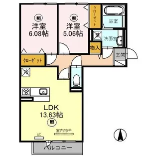 クレシア旭【303号室】の間取り