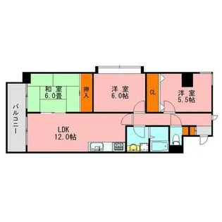 グランディ野間【901号室】の間取り