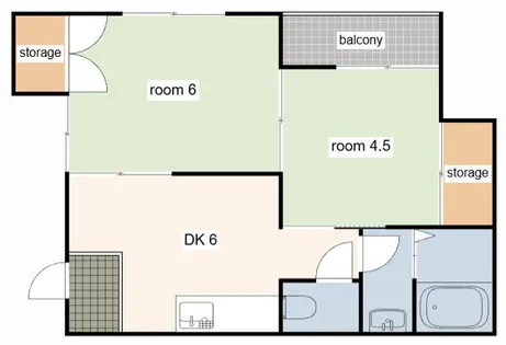 シンプルライフ田寺【2階】の間取り