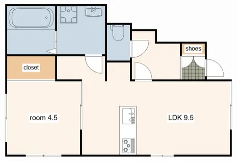 オーシャンコート西蒲田【1階】の間取り