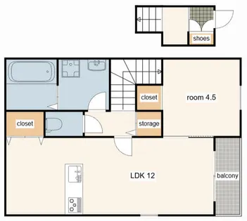 オーシャンコート西蒲田【201号室】の間取り