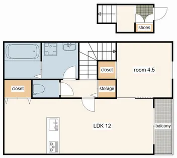 オーシャンコート西蒲田【2階】の間取り