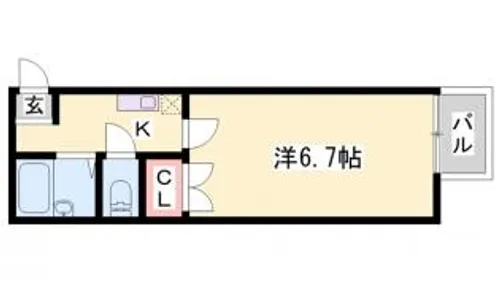 キャトルセゾン福崎【1階】の間取り
