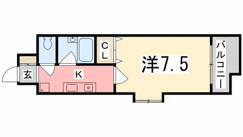 メゾンパルレ【401号室】の間取り