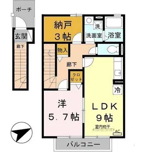 ヴァルト B棟【203号室】の間取り