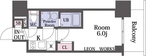 エスリード大阪リエート【5階】の間取り