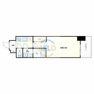 スプランディッド淀屋橋DUE【12階】の間取り