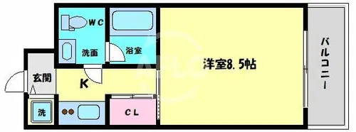 S-CREA御堂筋本町【10階】の間取り
