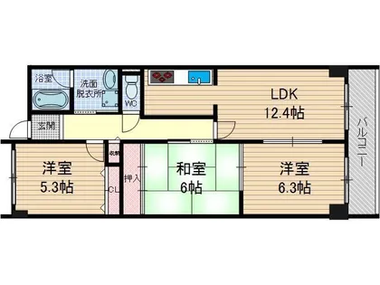 イリス南茨木【5階】の間取り
