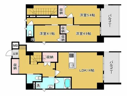 Forelsket (フォレスケット)【5階】の間取り