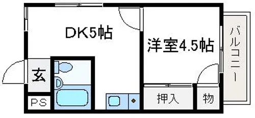 田中ハイツ【102号室】の間取り