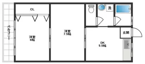 大原マンション【1階】の間取り