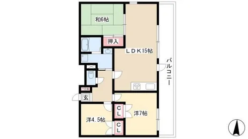 AMITYヤスダ【602号室】の間取り