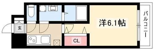 S-RESIDENCE野並駅前broad【6階】の間取り