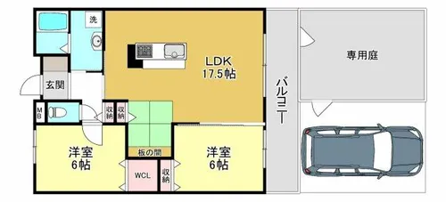 レクエルド藤【1階】の間取り