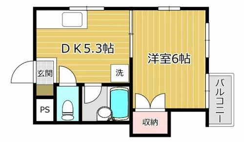 久保田ビル【502号室】の間取り