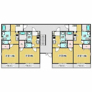 KTIレジデンス若江岩田【1階】の間取り