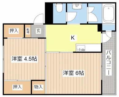 ビレッジハウス鳥居本1号棟【1階】の間取り