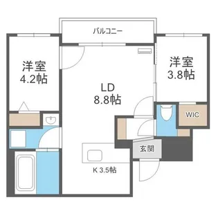 Balboni山鼻【2階】の間取り