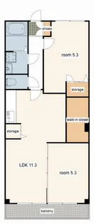 プロシード御立【205号室】の間取り