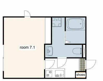 リュミエール安田【201号室】の間取り