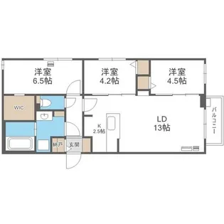 Balboni山鼻【2階】の間取り